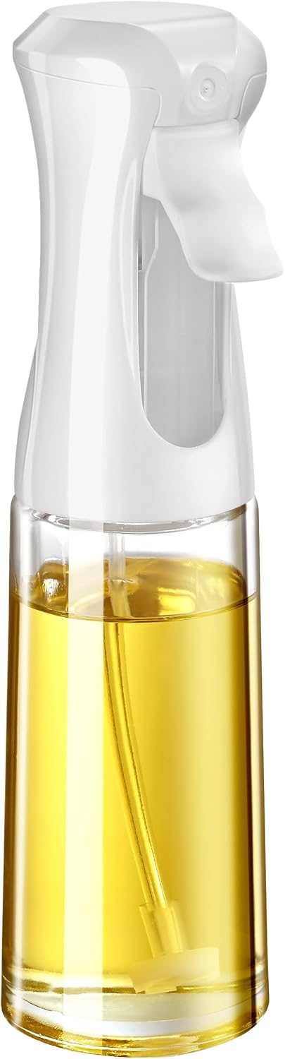 Oil Sprayer for Cooking, 200ml Olive Oil Sprayer Mister, Olive Oil Spray Bottle, Kitchen Gadgets Accessories for Air Fryer, Canola Oil Spritzer, Widely Used for Salad Making, Baking, Frying, BBQ