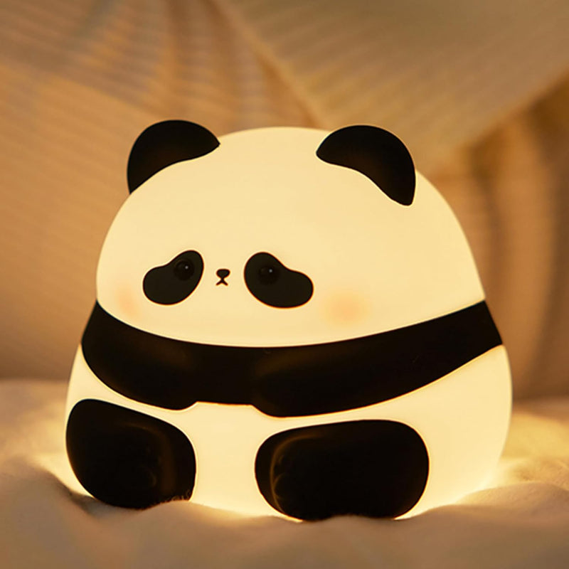 YuanDian Capybara Night Light, Cute Nursery Lamp for Kids, Girls, Women, Teen, and Babies. Decorate Kids' Bedroom with Adorable Silicone Capybara Nightlights - Style Panda