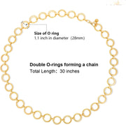 Kids Metal Waist Chain Belt - Adjustable Shiny Waist Chain for Girls, Fashion Accessory for Dresses, Skirts, Jumpsuits - Stylish, Durable 31.5 Inch Kids Waistband Necklace