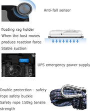 Smart Window Cleaner, Window Cleaning Robot with 3 Automatic Cleaning Modes Glass Cleaning Robot 3000pa Suction Power Window Cleaner Window Cleaning Device for High-Rise Glass Cleaning