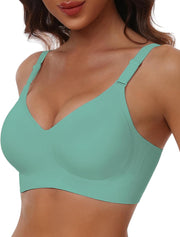 womens Ultimate Wireless Bra Full Coverage Bra - Egg Green