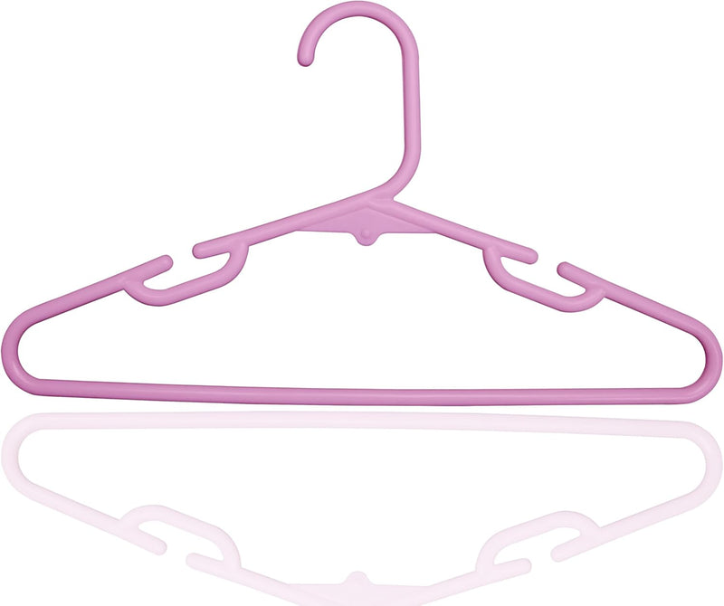 ZOBER Plastic Baby Hangers Non-Slip Toddler & Kids Hangers Durable, Lightweight, Slim & Space-Saving Perfect for Shirts, Pants, Outerwear Holds Up to 5.5 lbs Closet Organization(10Pack, White)