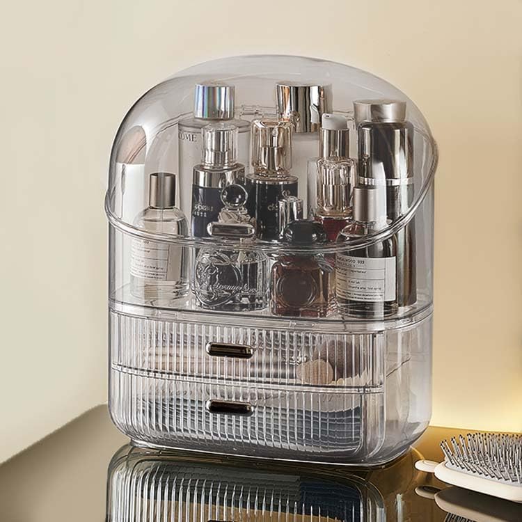 ALOXE Cosmetic Organizer Box Drawers Storage Plastic Stationary Box | Make Up Organiser For Women
