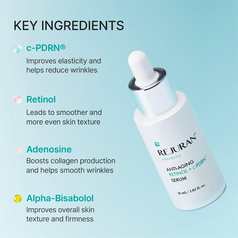 Advanced Anti-Aging Retinol + c-PDRN Serum for Face and Neck Triple Action with c-PDRN, Retinol, and Peptides