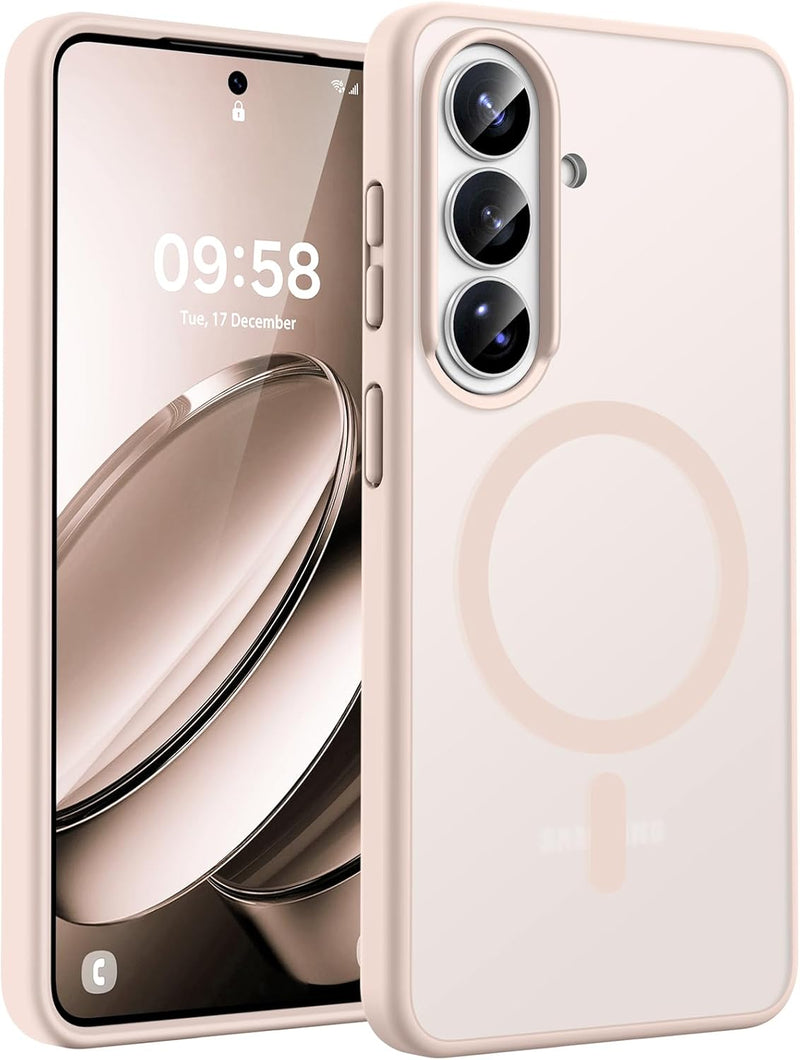 TOCOL for iPhone 17 Case 6.3-Inch, Upgraded Camera Protection, Built-in Ring, Compatible with MagSafe, Shockproof Non-slip Translucent Matte Phone Case, Black - Desert S26