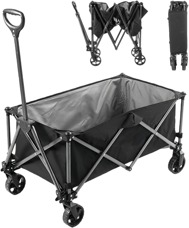 SKY-TOUCH Garden Cart Folding Trolley Cart Outdoor Wagon Collapsible with Removable Fabric Festival Garden Camping Picnic Cart Portable Transport Trailer