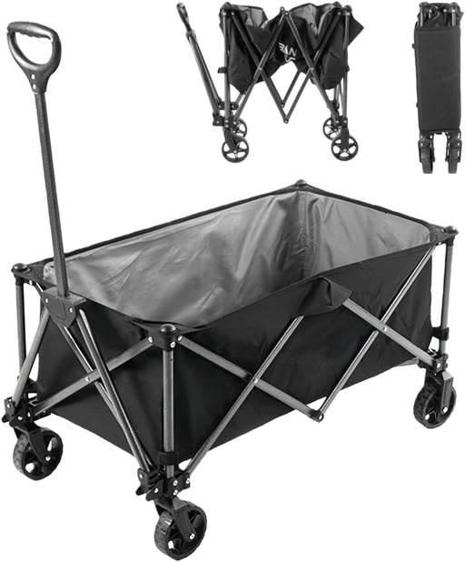 SKY-TOUCH Garden Cart Folding Trolley Cart Outdoor Wagon Collapsible with Removable Fabric Festival Garden Camping Picnic Cart Portable Transport Trailer