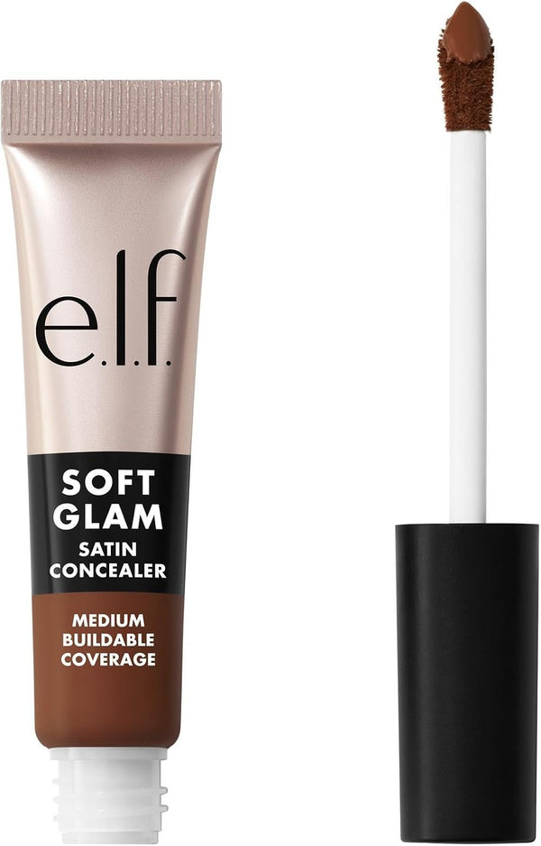 e.l.f. Soft Glam Satin Concealer, Medium Coverage for Impurities and Eye Area, Does Not Soop, Long-Lasting, Vegan and Cruelty Free, 10 Fair Cool - 52 Deep Cool
