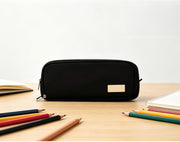 Large Capacity Pencil Case with 3 Compartments, Multi-Use Pencil Pouch for School, College, Office Organizer for Pens, Markers, Art Supplies (Black)
