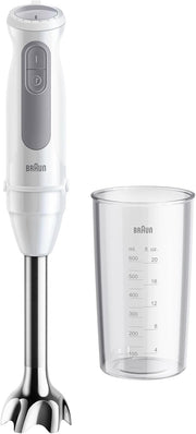 Braun Multiquick 5 Hand Blender, 1000 Watts, 21 Speeds, 1.5 L Food Processor, 500ml Chopper, Whisk, Beaker, Splash Control, PowerBell Plus Technology, MQ 5285 - Black - Modern