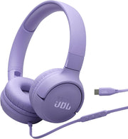 JBL Tune 520C USB-C Wired Headphones Hi-Res Audio, Pure Bass Sound, 3-Button Remote, Padded On-Ear Design Purple - JBL TUNE 520C Purple
