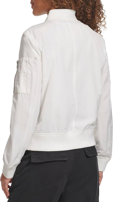 Levi's Women's Women's poly bomber jacket with contrast zipper pockets Jacket