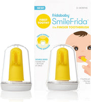 Grow with Me Training Toothbrush Set Infant to Toddler Toothbrush Oral Care for Sensitive Gums , Yellow, 2 Piece Set - Finger Toothbrush for Babies (3M+)