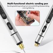Electric Engraving Tool Kit, Azonee USB Cordless Rechargeable Engraving Pen With 4 Tungsten Carbide Tip, Mini DIY Rotary Engraver for Carving Leather Wood Metal Stone Plastic Jewelry Glass(Silver)