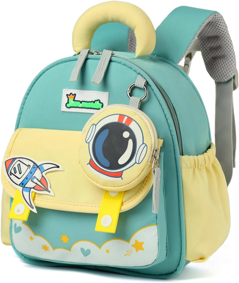 Age 1-3 Toddler Backpack Boy Girl Kids Baby Anti-lost Bag Cute Animal Children Kindergarten Angel Schoolbag - Green