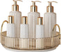 Makeup Organize Rotating,Perfume Organize, 360° Luxury Acrylic Makeup Organizer & Skincare Rack Spinning Lazy Susan 3 Tier,Dressing table to display your perfumes and cosmetics. (White-2)