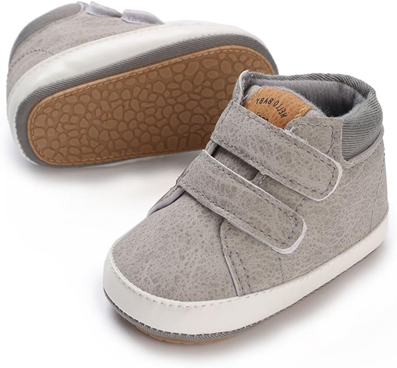 E-FAK Baby Shoes Boys Girls Infant Sneakers Non-Slip Rubber Sole Toddler Crib First Walker Shoes