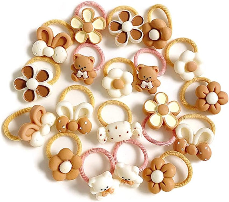 Shining Diva Fashion 20 pcs Combo Elastic Hair Bands Ties Accessories for Kids Baby Girls Women - Style1
