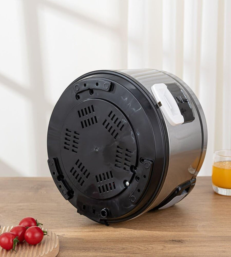 showkah® SC-1600 10L Commercial Rice Cooker – Heavy-Duty Non-Stick Pot with Stainless Steel Basket & Lid, 1600W, Cook/Warm Modes, 100+ Servings for Restaurants, Catering & Events