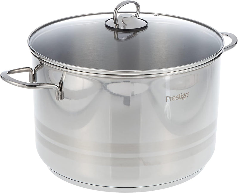Prestige Infinity Stainless Steel Casserole with Glass Lid 26cm / 8 Ltr Induction Compatible Covered Stockpot Soup Pots Silver - PR77378 - 28