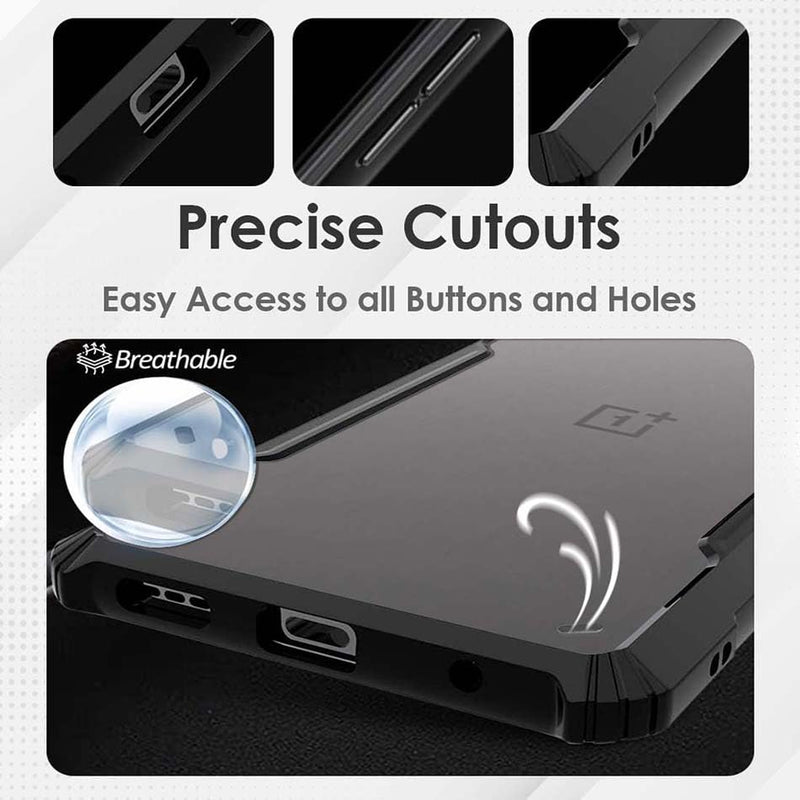 Fashionury Shockproof Crystal Clear Back Cover Case for OnePlus Nord 4 5G | 360 Degree Protection | Protective Design | Transparent Back Cover OnePlus Nord 4 (Black Bumper)