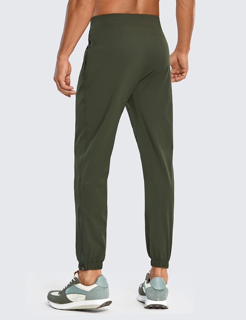 CRZ YOGA Men's Lightweight Jogger Pants - 30'' Elastic Stretchy Pants with Side Pockets