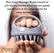Ross Hair Scalp Massager Shampoo Brush with Soft Silicone Bristles (Black)