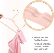 Red Dot Gift® 50 Pack Baby Velvet Hangers 11Inch/28cm - Nursery Clothes Hangers Non Slip Toddler Hangers, 360 Chrome Swivel Hook (White, 50)