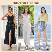 Metal Waist Chains for Woman, Adjustable Boho Body Chain, Fashion Vintage Belly Chain Belt Jewelry, for Women Dresses, Saree, Beach, Jeans, Skirts, Gold