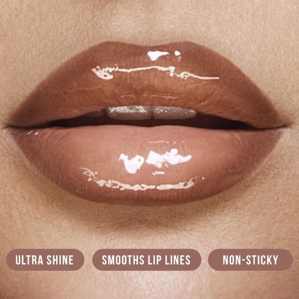 BEAUTY Faux Filler Shiny Non-Sticky Lip Gloss Foxy - Caramel Brown 0.13FL.OZ / 3.9ml