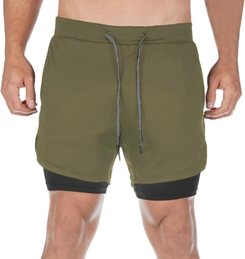 Dress Cici Gym Shorts for Men, Men's Activewear Running Shorts,Drawstring Gym Shorts Men, 2 Layer Loose Athletic Shorts with 4 Pockets