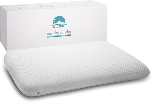 Slim 3.2" Memory Foam Full Pillow-Thin, Flat, Soft Yet Supportative for Belly, Back& Stomach Sleepers - 3.2" Slim(Standard)