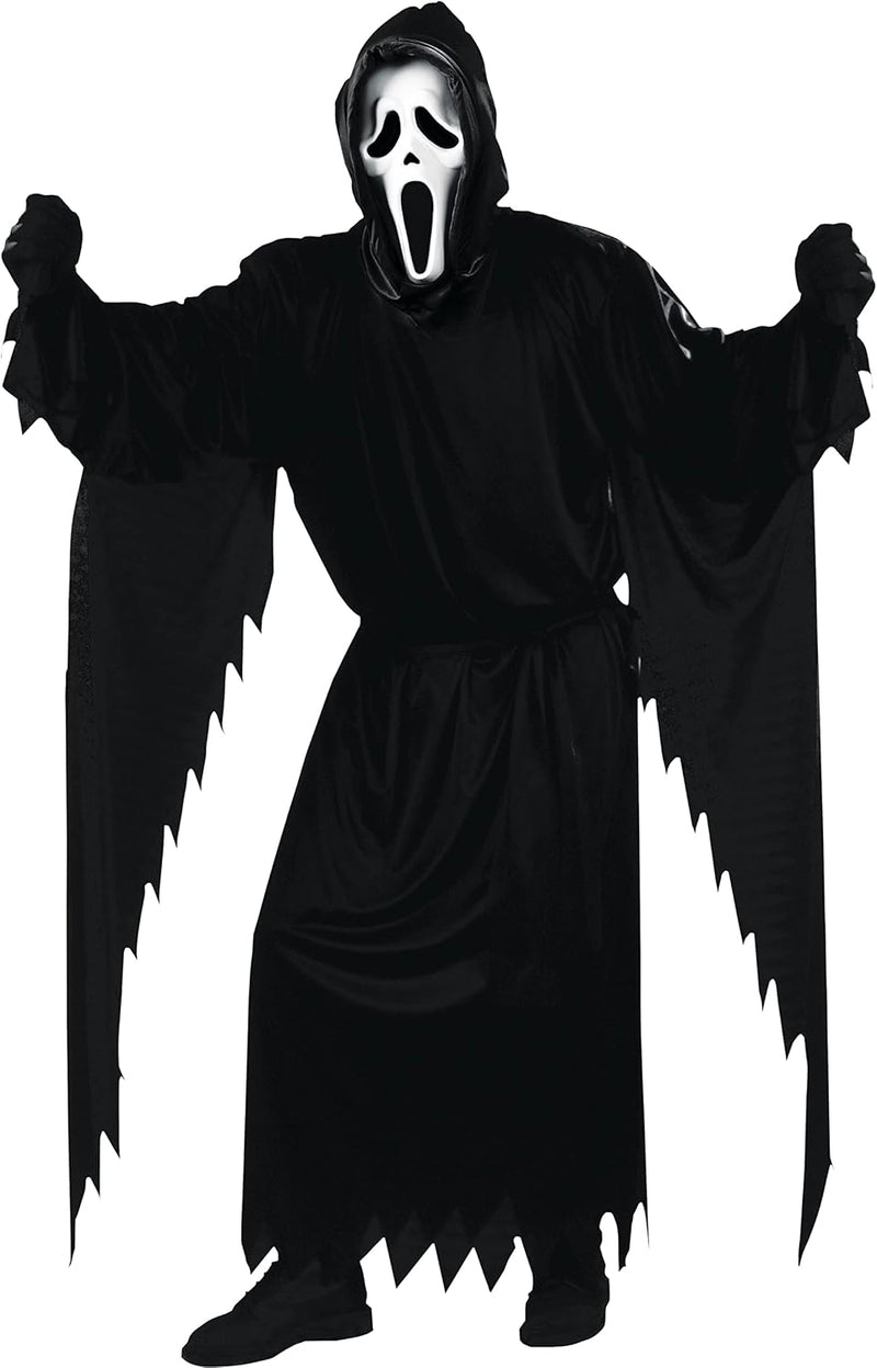 FunWorld Adult Scream Ghost face Costume, Black, One Size - Black