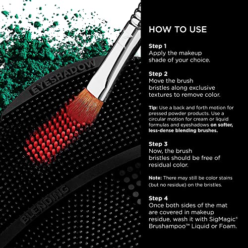 Sigma Beauty Switch, Silicone Makeup Shade Switching Tool Flexible Mat Portable Cosmetic Brush Cleaner with Double-Sided Textures (Switch)