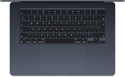 Apple 2024 MacBook Air (15-inch, Apple M3 chip with 8â€‘core CPU and 10â€‘core GPU, 16GB Unified Memory, 512GB) - Midnight