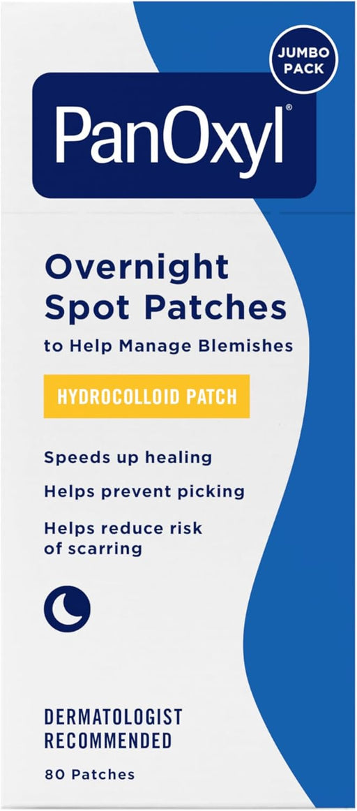 PM Overnight Spot Patches, Advanced Hydrocolloid Healing Technology, Fragrance Free, 80 Count - 9 mm x 12 mm