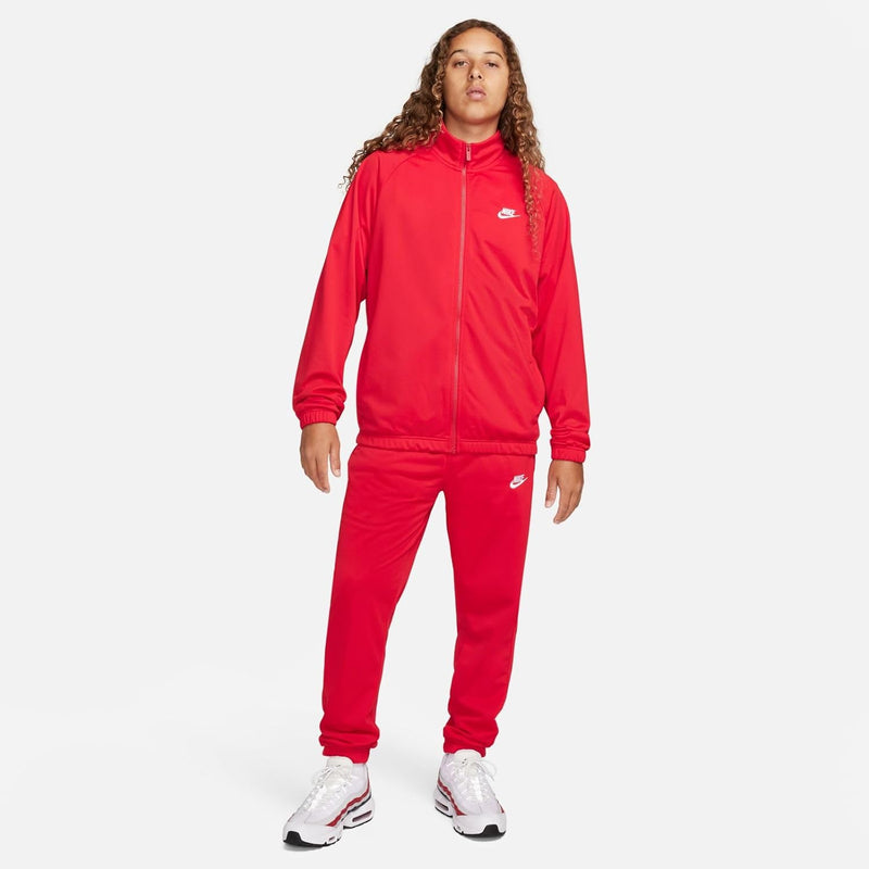 Men's M Nk Club Pk Trk Suit Tracksuit - UNIVERSITY RED/(WHITE)