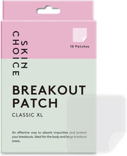 SkinChoice Breakout Patch Classic XL - Pack of 10 - Hydrocolloid Pimple Patches - Vegan, Fragrance-free, Gluten-free, Latex-free, Parabens-free, Sulfates-free, Cruelty-free - bpc xl