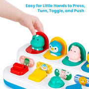 Baybee Baby Pop Up Toy Activity Animal Toys For Kids, Toys Learning Infant Sensory Push and Pop-Up Pals, Playing and Development Toys for Babies Toddlers 18 Months to 3 Years Boys Girls
