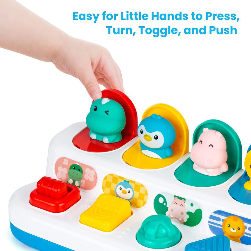 Baybee Baby Pop Up Toy Activity Animal Toys For Kids, Toys Learning Infant Sensory Push and Pop-Up Pals, Playing and Development Toys for Babies Toddlers 18 Months to 3 Years Boys Girls