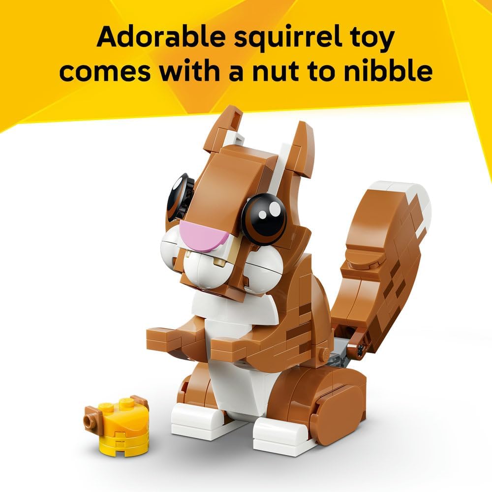 Creator 3in1 Cute Animals: Playful Puppy Dog 31382 Puppy to Squirrel to Duck, Pet Animal Figure, Building Toy, Gift for 8+ Year Old Boys & Girls, 336 Pieces – image 5