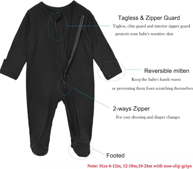 Aablexema Unisex Baby Baby Footie Pjs baby footie pjs