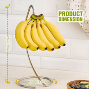 Banana Holder Stand - Stainless Steel Kitchen Counter Tree Hook for Bananas, Grapes & Vine Tomatoes, Prevents Bruising & Extends Freshness