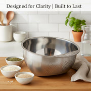 Japanese Rice Washing Bowl with Side Drainer, 3-Quart Capacity - Rice Washing Bowl