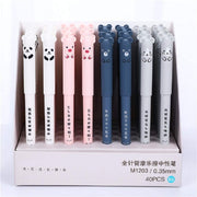 8pcs Erasable Cute Kawaii Pens Cartoon Animal Cat Pig Bear Panda Erasable Gel Pen Student Pens Ballpoint Pens For Bullet Journaling Note Kids Gift School Stationery Office Supplies (Black+Blue Ink)