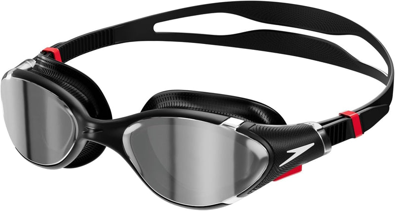 Speedo Unisex Adult Biofuse 2.0 Swimming Goggles, Mirror Black, One Size - One Size Black/Chrome Mirrored