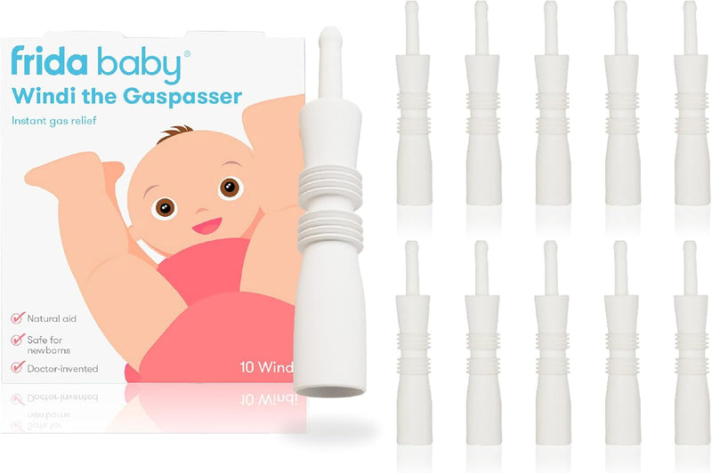 Windi Gas and Colic Reliever 10 Disposable Tubes for Fast and Natural Relief Designed by Pediatric Experts BPA and Latex-Free Safe and Hygienic for Infants - 10 Count (Pack of 1)