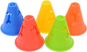 3 Inch Plastic Windproof Slalom Cones Inline Roller Skating Cones Pile Cup Roadblocks Traffic Road Cones Set with Holes for Skate Practice Sport Training - 5 Colors 20 Pcs Style 1
