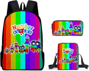 Children Backpack Daypack Schoolbag Teen Boys School Book bag with Lunch Box Pen Case 3 in 1 - color2