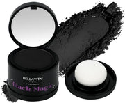 BELLAVITA Hair Powder Covers Grey Hair & Bald Spots Instantly Root Touch Up Sweat-Resistant & Long-Lasting Formula Natural Looking Colour 4g - Black